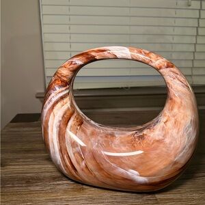 ASOS Ceramic Clutch - Tan and White